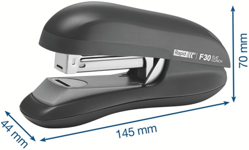 Bureaunietmachine Rapid Fashion F 30 flatclinch halfstrip 30 vel zwart-2