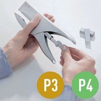 Niettang Leitz achterlaadmodel P3 40 vel zilver-2