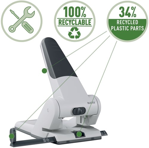 Perforator Leitz 5180 heavy duty 65 vel zilver-10