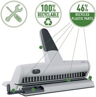 Perforator Leitz 5115 heavy duty 23 gaats zilver-3