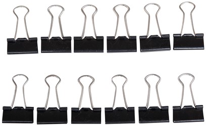 Papierklem MAUL 213 Foldback 25mm zwart 12 stuks-2