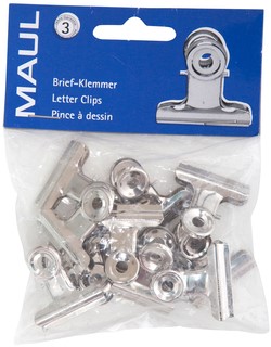 Papierklem MAUL Bulldog 30mm capaciteit 10mm zilver 10 stuks-7