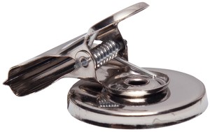 Papierklem MAUL Bulldog met magneet 30mm zilver 2 stuks-3