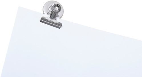 Papierklem MAUL Bulldog met magneet 30mm zilver 2 stuks-3