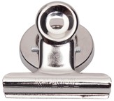 Papierklem MAUL Bulldog met magneet 40mm zilver 2 stuks