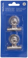 Papierklem MAUL Bulldog met magneet 40mm zilver 2 stuks-6