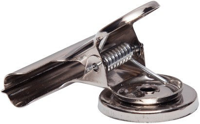 Papierklem MAUL Bulldog met magneet 52mm zilver 2 stuks-2