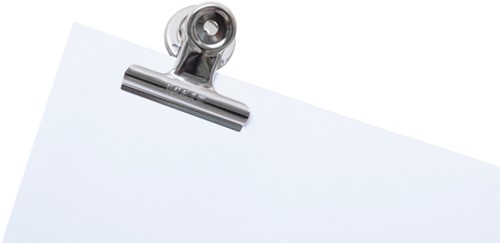 Papierklem MAUL Bulldog met magneet 52mm zilver 2 stuks-3
