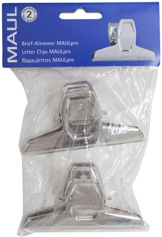 Papierklem MAUL Pro 95mm capaciteit 25mm zilver 2 stuks-8