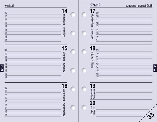 Organizer Kalpa Pocket inclusief agenda 2025-2026 7dagen/2pagina's bloemenzee bruin-4