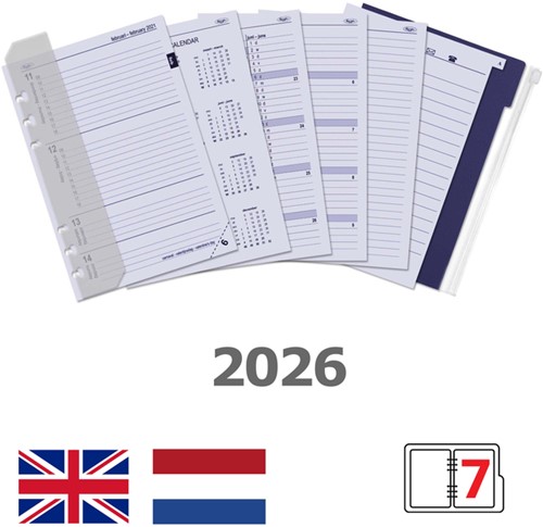 Agendavulling 2026 Kalpa A5 jaardoos 7dagen/2pagina's