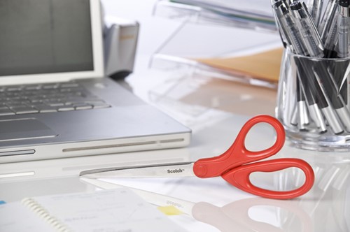 Schaar Scotch 18cm universeel rood blister-2