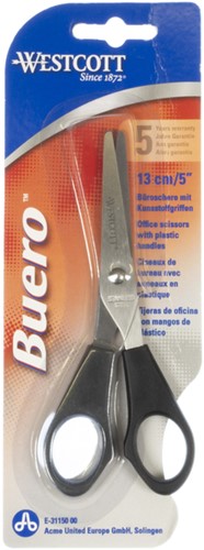 Kantoorschaar Westcott 130mm met kunststof grip rvs-2