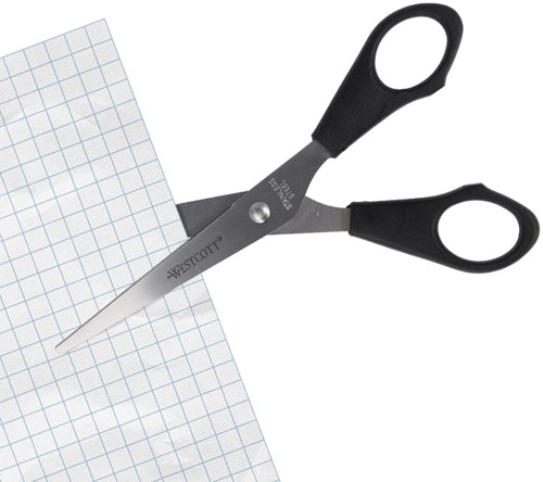 Kantoorschaar Westcott 155mm met kunststof grip rvs-3