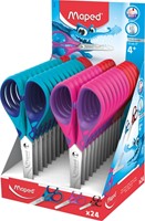 Schaar Maped Essentials Soft 13cm display á 24 stuks assorti
