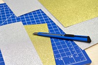 Snijmes Westcott office 9mm met schuifsluiting en metalen houder blauw-3