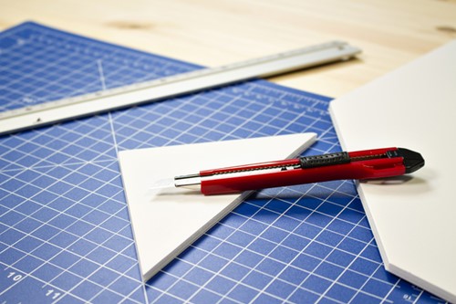 Snijmes Westcott premium 9mm met schuifsluiting rood-5