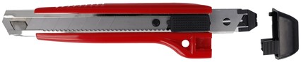 Snijmes Westcott premium 18mm met schuifsluiting rood-5