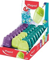 Puntenslijper Maped Shaker 1-gaats display à 25 stuks assorti