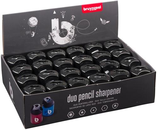Puntenslijper Bruynzeel Teens display à 24 stuks assorti