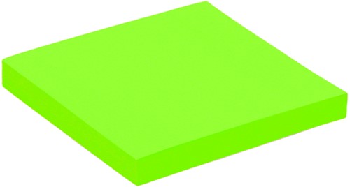 Memoblok Quantore 76x76mm neon groen 100 vel