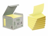 Memoblok Post-it Z-Note R330-1B recycled 76x76mm canary yellow 6 stuks