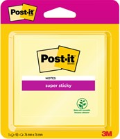 Memoblok Post-it 6920 Super Sticky 76x76mm geel-2