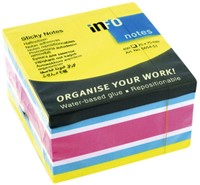 Memoblok info notes kubus 450 vel 75x75mm neon assorti 450 vel-2