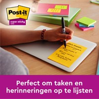 Memoblok Post-it 6845 Super Sticky 203x152mm assorti 4 stuks-3