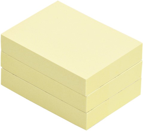 Memoblok Quantore 38x51mm geel 3 stuks-1