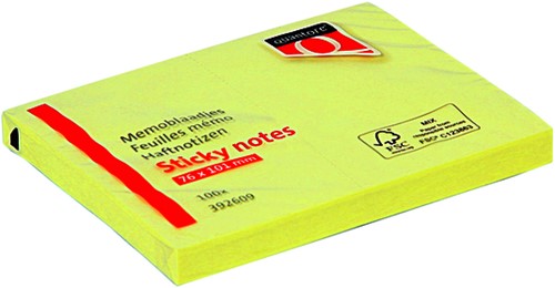 Memoblok Quantore 76x101mm geel 100 vel-1