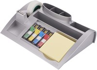Bureau organiser Post-it C50 zilvergrijs incl inhoud-1