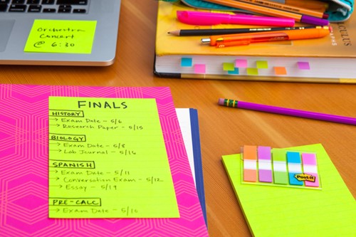 Memoblok Post-it 4690 Super Sticky 101x152mm Cosmic 3 stuks-1