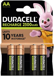Batterij oplaadbaar Duracell 4xAA 2500mAh Ultra
