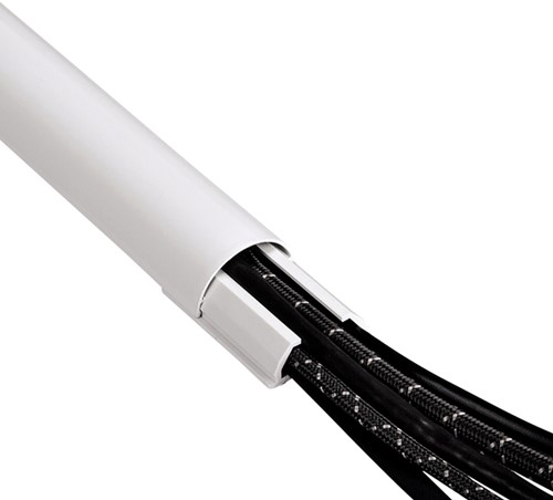 Kabelkanaal Hama halfrond 110/3,3/1,8 cm aluminium wit-1
