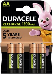 Batterij oplaadbaar Duracell 4xAA 1300mAh Plus