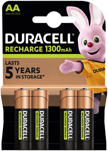 Batterij oplaadbaar Duracell 4xAA 1300mAh Plus
