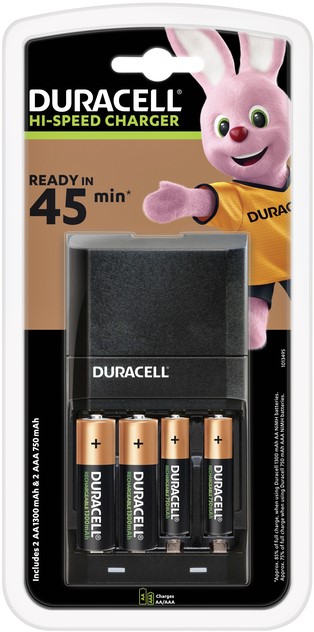 Kruik huren Factuur Batterij oplader Duracell CEF27 + 2xAA +2xAAA bij Kieft All Office