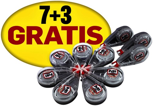 Correctietape Pritt Mini Flex 4.2mmx7m promo pack à 7+3 gratis-3
