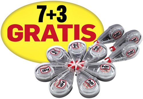 Correctietape Pritt Mini Flex 4.2mmx7m promo pack à 7+3 gratis-1