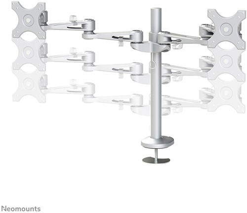 Monitorarm Neomounts D935DG 2x10-27" doorvoer zilvergrijs-2