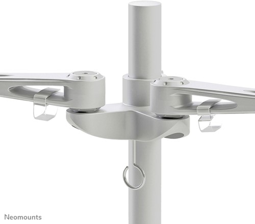 Monitorarm Neomounts D935D 2x10-27" met klem zilvergrijs-2