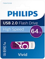 USB stick 2.0 Philips Vivid USB-A 64GB paars-3
