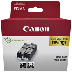 Inktcartridge Canon PGI-520 zwart 2x
