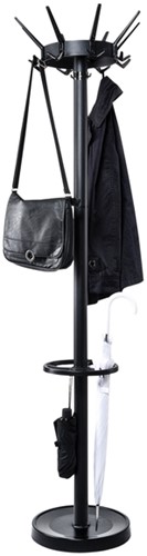 Kapstok MAUL Caligo staand 175cm 32 haken zwart RAL9004-2
