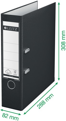 Ordner Leitz 1010 180° 80mm PP A4 oranje-4