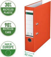 Ordner Leitz 1010 180° 80mm PP A4 lichtrood-3