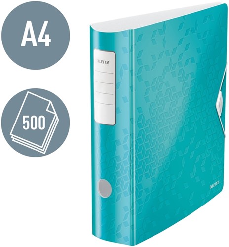 Ordner Leitz WOW active 180° 80mm PP A4 ijsblauw-4