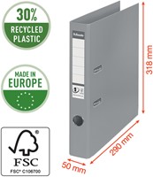 Ordner Esselte No.1 Power VIVIDA 50mm 30% gerecycled PP folie wit-1
