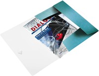 Elastomap Leitz WOW A4 3 kleppen PP ijsblauw-2